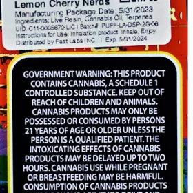 Puff La Lemon Cherry Nerds disposable