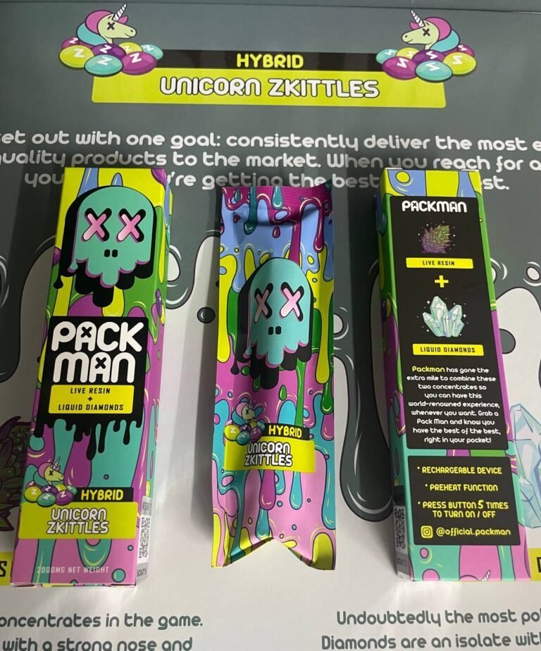 Unicorn Zkittles pack man live resin liquid diamonds for sale online